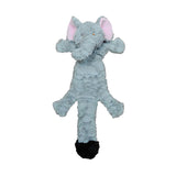 Fat Tail Squeaky Plush Tug Dog Toy - Elephant / Large 9"