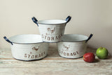 Farmhouse Enamel Pot Assortment (Set of 3) By Manual Woodworkers & Weavers