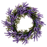 Vickerman Artificial Purple Lavender Wreath, 16"
