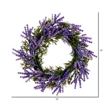 Vickerman Artificial Purple Lavender Wreath