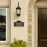 Whitehall Fast & Easy Arch House Numbers 1-Line Personalized Address Plaque - lifestyle