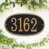 Whitehall Fast & Easy Oval House Numbers 1-Line Personalized Address Plaque - lifestyle