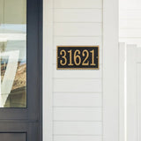 Whitehall Fast & Easy Rectangle House Numbers 1-Line Personalized Address Plaque - lifestyle