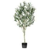 Vickerman Artificial Green Olive Tree in Pot, 6'