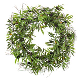 Vickerman 24" Artificial Green Olive Leaf Wreath, 24"