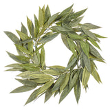 Vickerman Artificial Green Muddy White Willow Wreath, 24"
