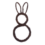 Vickerman 26"H x 12"W Bunny Outline Wreath, Brown