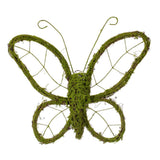 Vickerman 13"H Butterfly Outline Wreath, Green / Brown