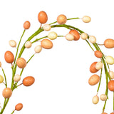 Vickerman Artificial Coral/White Easter Eggs Garland