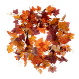Vickerman Artificial Orange Fall Maple Leaf Wreath, 16"