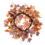 Vickerman Artificial Orange Fall Maple Leaf Wreath