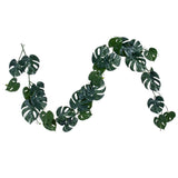 Vickerman Green Monstera Garland, 71"