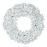Vickerman 20" Real Touch Hydrangea Wreath, White