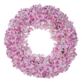 Vickerman 20" Real Touch Hydrangea Wreath, Light Pink