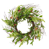 Vickerman Artificial Olive Wreath, 22"
