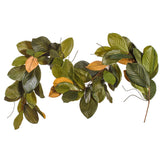 Vickerman Green Artificial Magnolia Leaf Garland, 6'