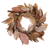 Vickerman Brown Artificial Magnolia Leaf Wreath
