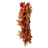 Vickerman Orange Autumn Artificial Oak Leaf Wreath