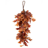 Vickerman Orange Autumn Artificial Oak Leaf Teardrop, 35"