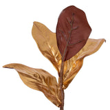 Vickerman Metallic Gold Artificial Magnolia Leaf Wreath