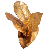Vickerman Metallic Gold Artificial Magnolia Leaf Garland