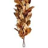 Vickerman Metallic Gold Artificial Magnolia Leaf Garland