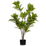 Vickerman Artificial Alocasia Zebrina Potted, 44"