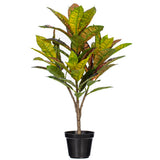 Vickerman Artificial Croton Potted Plant, 24"