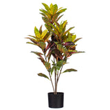 Vickerman Artificial Croton Potted Plant, 36"