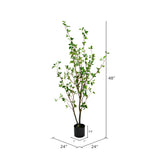 Vickerman Artificial Potted Baby Leaf Tree