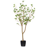 Vickerman Artificial Potted Milan Leaf Tree, 48"