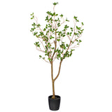 Vickerman Artificial Potted Milan Leaf Tree