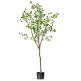Vickerman Artificial Potted Milan Leaf Tree, 72"