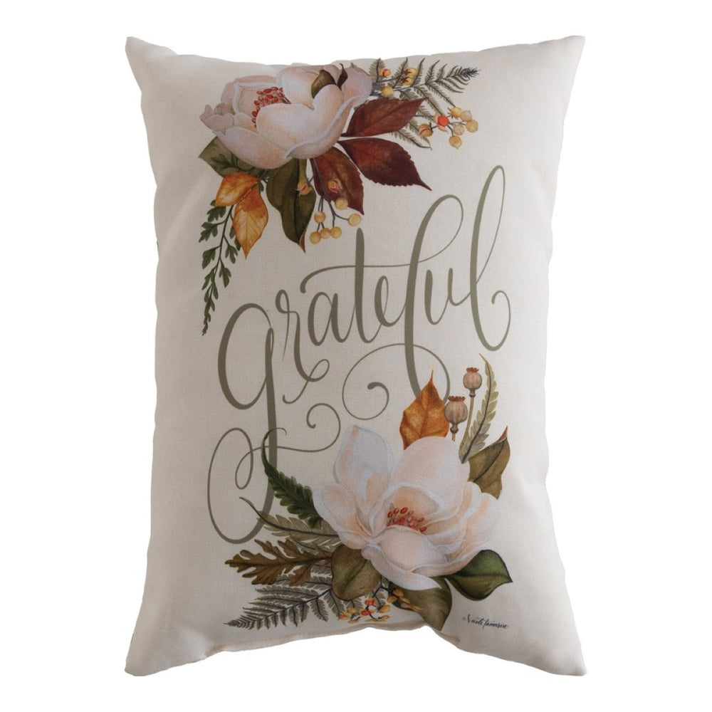 Fall Splendor Grateful Climaweave Throw Pillow 13" x 18" By Nicole Tamarin