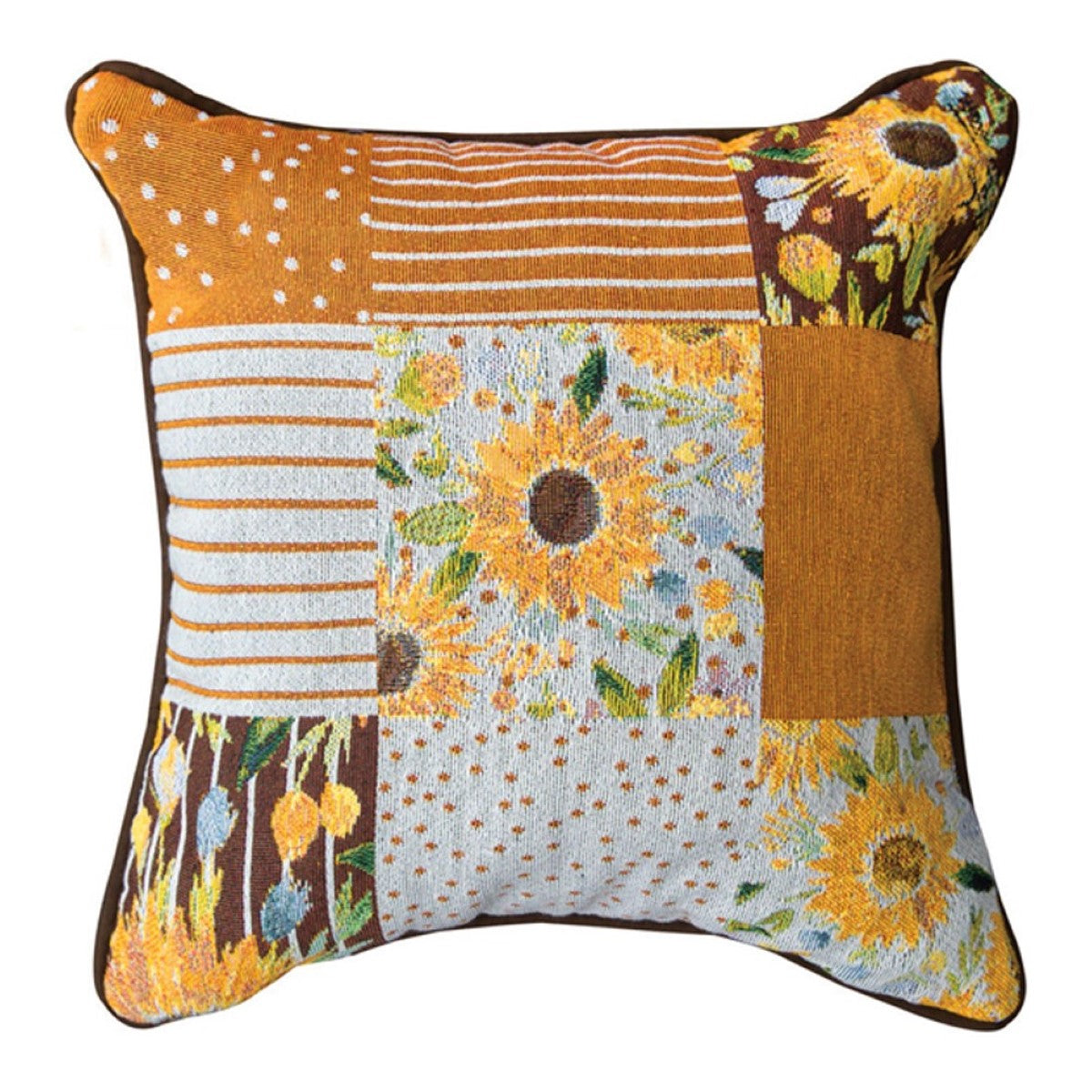 Fall Sunflower Fields Pillow By Manual Woodworkers & Weavers