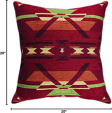 Flame Tapestry Throw Pillow 20" x 20" By Manual Woodworkers & Weavers