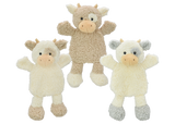 Multipet Pet Envy Crinkle Cow Flattie Plush Dog Toy - 15"