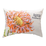 Flower Garden Aster-Sunflower Climaweave Throw Pillow 18" x 13" By Jill Meyer