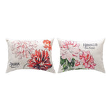 Flower Garden Dahlia & Hibiscus Climaweave Throw Pillow 18" x 13" By Jill Meyer
