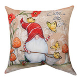 Forest Gnomes Climaweave Throw Pillow 18" x 18" By Susan Winget