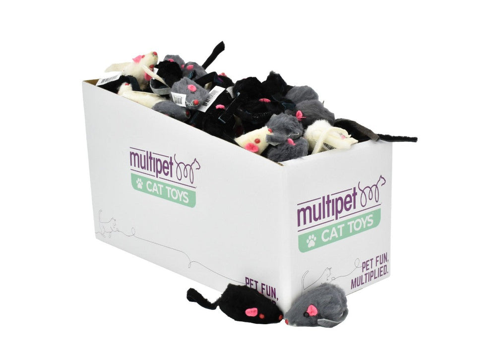 Multipet Fur Mice Cat Toys - 1.25", 165-Count