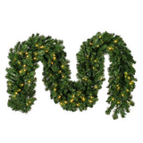 Vickerman Grand Teton Artificial Christmas Garland, 9' x 18", Warm White Wide Angle LED