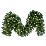 Vickerman Grand Teton Artificial Christmas Garland, 25' x 24", Warm White Wide Angle LED