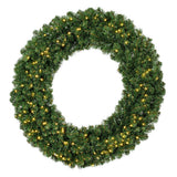 Vickerman Grand Teton Artificial Christmas Wreath, 48", Warm White Wide Angle LED