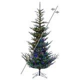 Vickerman Alberta Blue Spruce Artificial Christmas Tree, 4' x 32", Color Changing 3mm LED