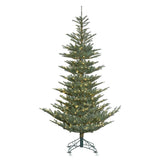 Vickerman Alberta Blue Spruce Artificial Christmas Tree, 6', Warm White Mini Light