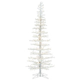 Vickerman Flocked Kuna Pine Artificial Christmas Tree, 7.5', Warm White Mini Light