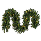 Vickerman Bangor Mixed Pine Artificial Christmas Garland, 9' x 18", Warm White Mini Light