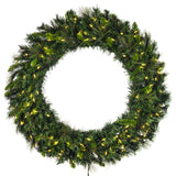 Vickerman Bangor Mixed Pine Artificial Christmas Wreath, 24", Warm White Mini Light