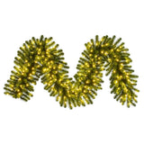 Vickerman Deluxe Sequoia Pine Artificial Garland, 9' x 18", Warm White Wide Angle LED